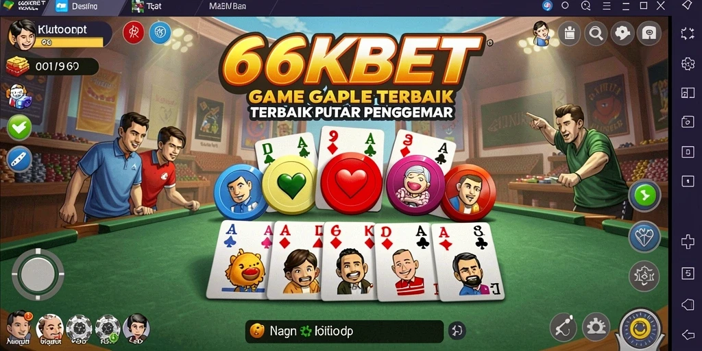 Tampilan gameplay Gaple yang seru dan interaktif di 66KBET.