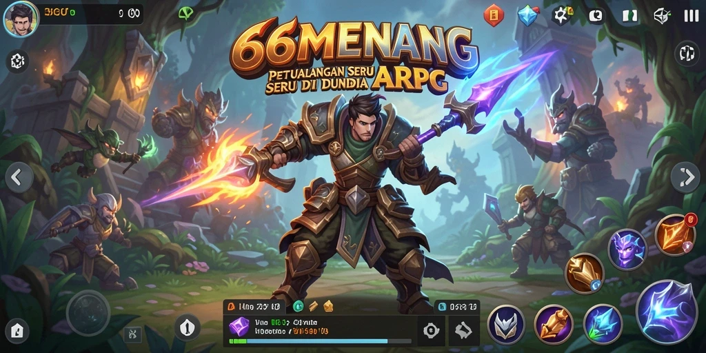 Tampilan gameplay menegangkan di dunia ARPG 66MENANG.