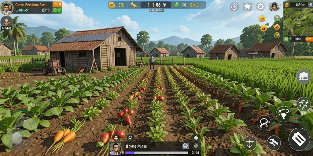Gameplay seru dengan suasana pertanian yang menakjubkan.