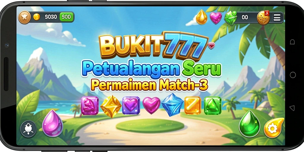 Tampilan gameplay BUKIT777 yang penuh warna dan seru.