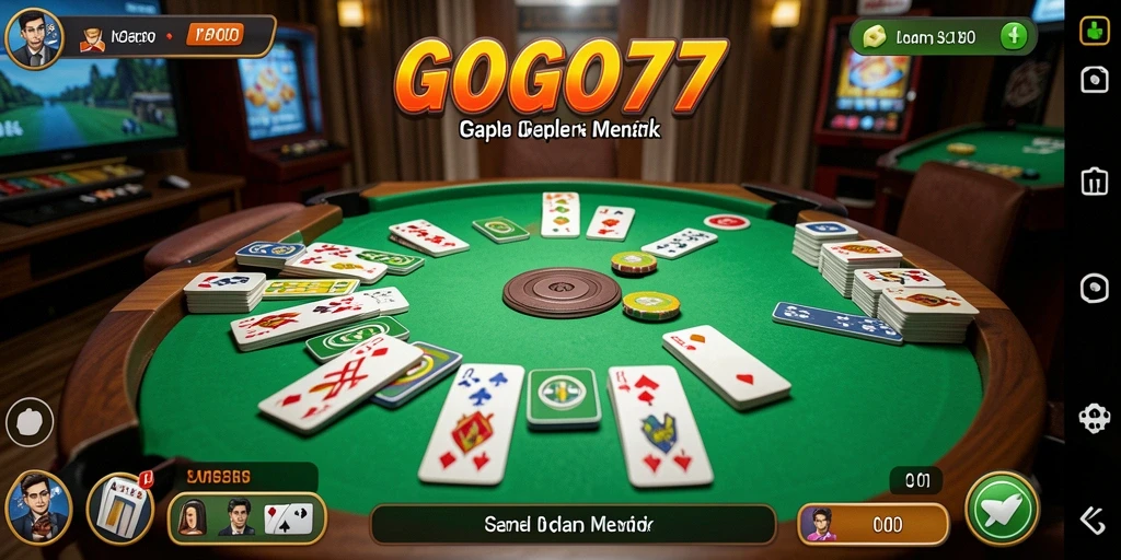 Screenshot gameplay GOGO77 yang menampilkan keseruan bermain Gaple.