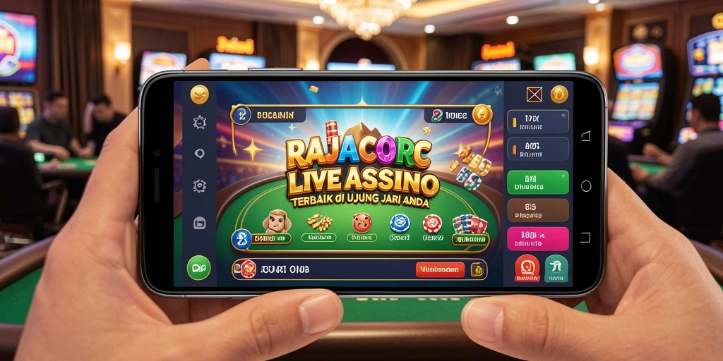 Tampilan menarik gameplay Live Casino RAJACORC dengan dealer langsung.