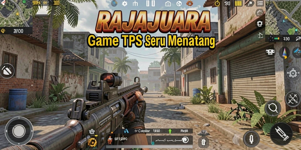 Screenshot gameplay RAJAJUARA yang menampilkan pertempuran seru dalam TPS.