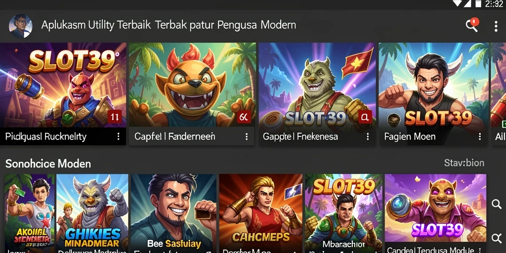 Tangkapan layar menunjukkan antarmuka pengguna SLOT39 yang intuitif.