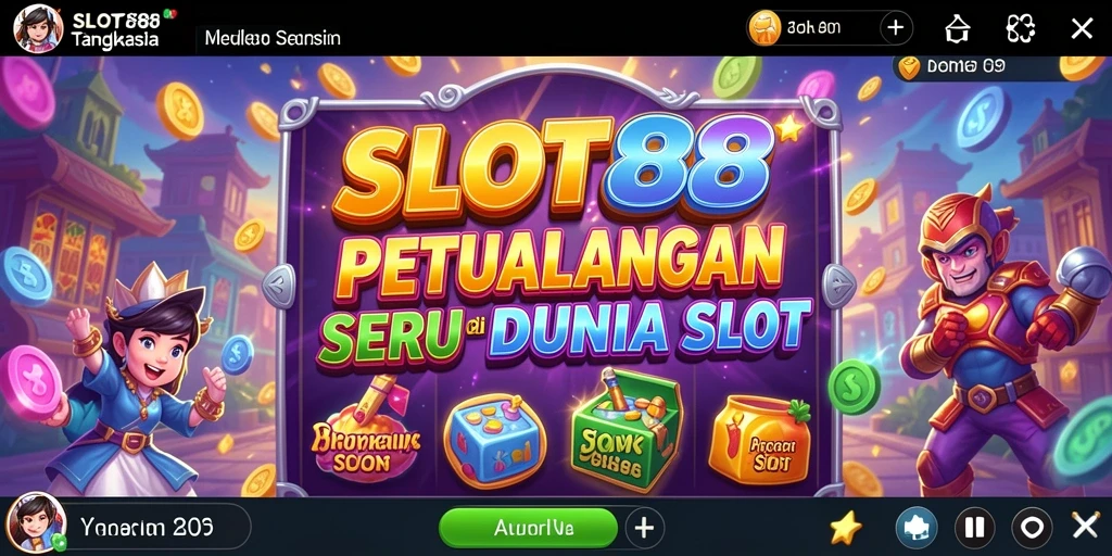 Tampilan gameplay SLOT88 dengan beragam slot menarik dan fitur bonus seru.